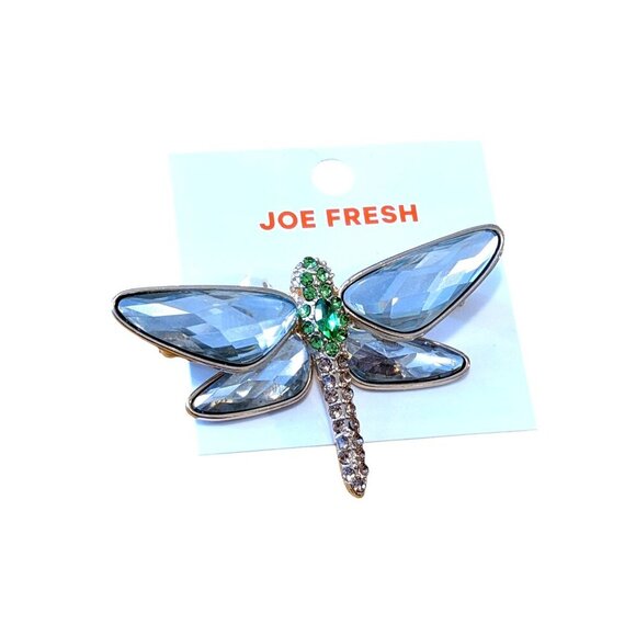 Fashion Green Rhinestone Dragonfly Brooch Pin Gift Women New Jewelry - Picture 2 of 3